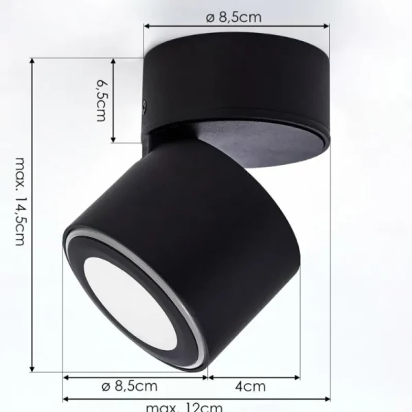 hofstein Plafonnier Appleton LED Noir, 1 lumière* Lampes Modernes