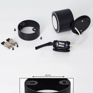 hofstein Plafonnier Appleton LED Noir, 1 lumière* Lampes Modernes