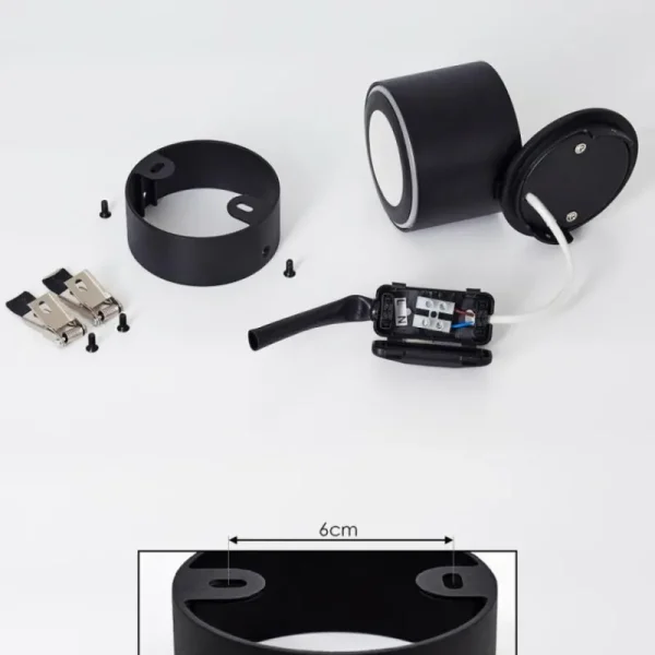 hofstein Plafonnier Appleton LED Noir, 1 lumière* Lampes Modernes