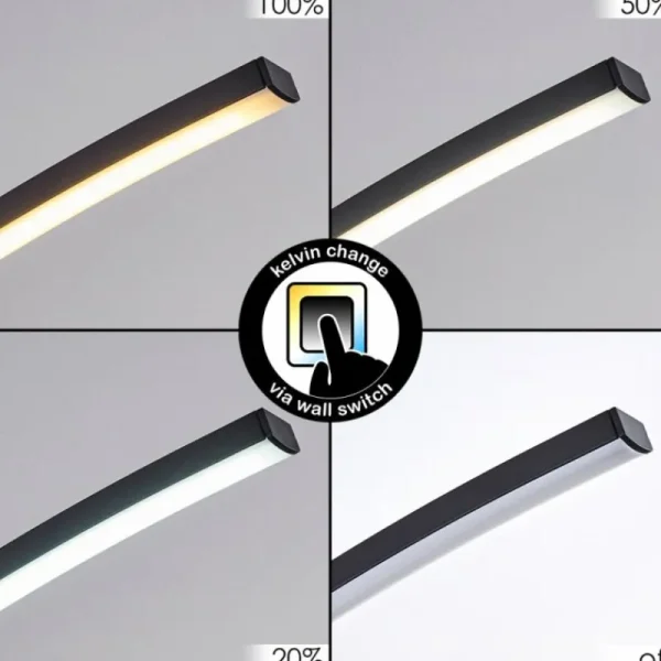hofstein Plafonnier Aringa LED Noir, 1 lumière* Lampes Modernes