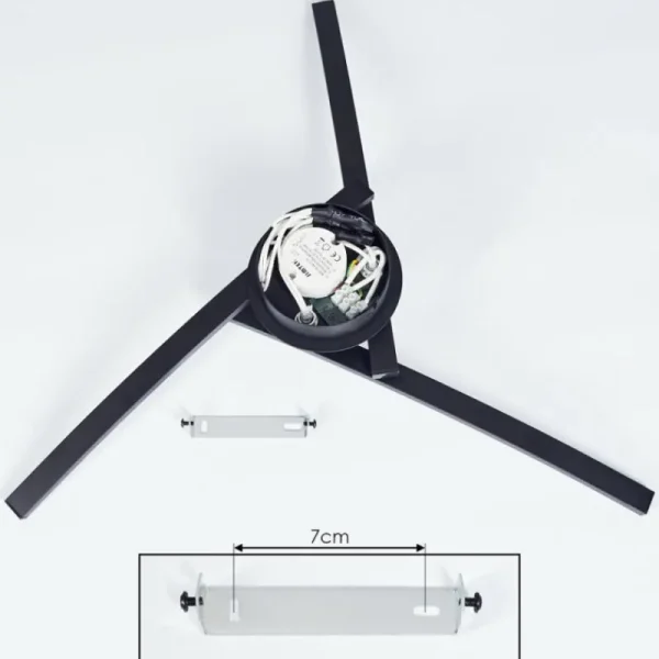 hofstein Plafonnier Aringa LED Noir, 1 lumière* Lampes Modernes