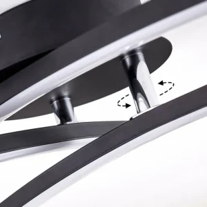 hofstein Plafonnier Aringa LED Noir, 1 lumière* Lampes Modernes