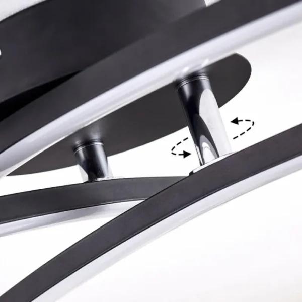 hofstein Plafonnier Aringa LED Noir, 1 lumière* Lampes Modernes