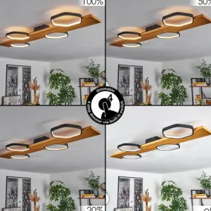 hofstein Plafonnier Arminda LED Écru, Noir, 1 lumière* Lampes Modernes