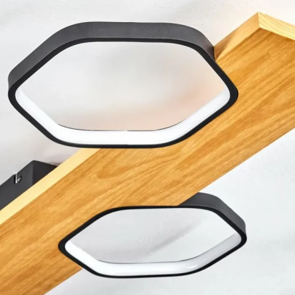 hofstein Plafonnier Arminda LED Écru, Noir, 1 lumière* Lampes Modernes