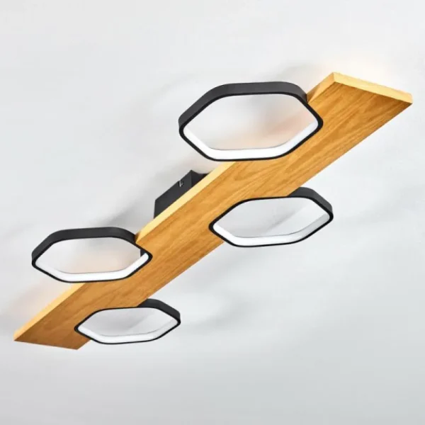 hofstein Plafonnier Arminda LED Écru, Noir, 1 lumière* Lampes Modernes