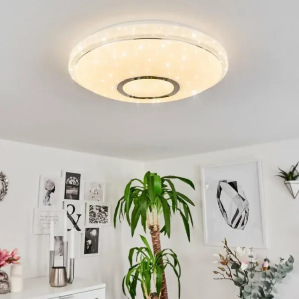 hofstein Plafonnier Auxerre LED Blanc, 1 lumière* Lampes Modernes