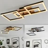 hofstein Plafonnier Avelal LED Brun, Couleur bois, Noir, 1 lumière* Lampes Modernes