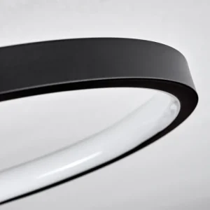 hofstein Plafonnier Avelal LED Brun, Couleur bois, Noir, 1 lumière* Lampes Modernes
