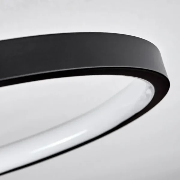 hofstein Plafonnier Avelal LED Brun, Couleur bois, Noir, 1 lumière* Lampes Modernes