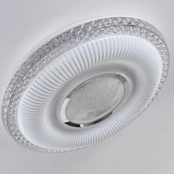 hofstein Plafonnier Avoriaz LED Transparent, Blanc, 1 lumière, Télécommandes* Lampes Modernes