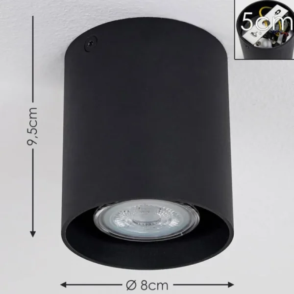 hofstein Plafonnier Awuna Noir, 1 lumière* Lampes Modernes