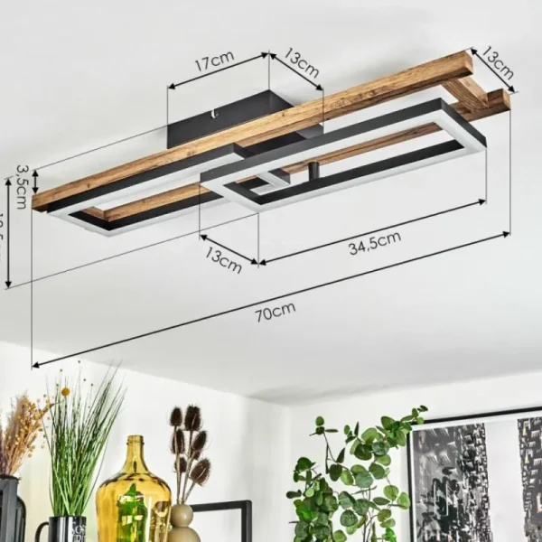 hofstein Plafonnier Ayajasco LED Écru, Noir, 1 lumière* Lampes Modernes