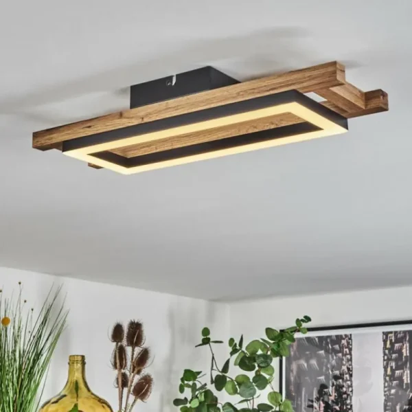 hofstein Plafonnier Ayajasco LED Écru, Noir, 1 lumière* Lampes Modernes