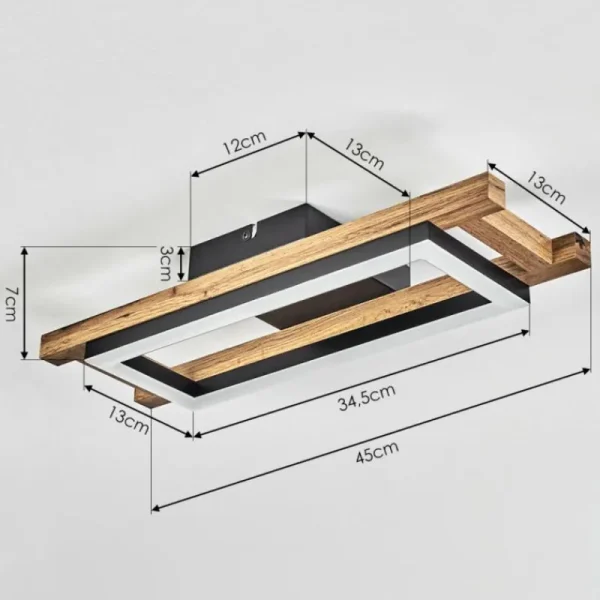 hofstein Plafonnier Ayajasco LED Écru, Noir, 1 lumière* Lampes Modernes