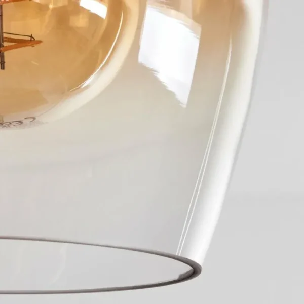 hofstein Plafonnier Azurara Noir, 3 lumières* Lampes En Verre