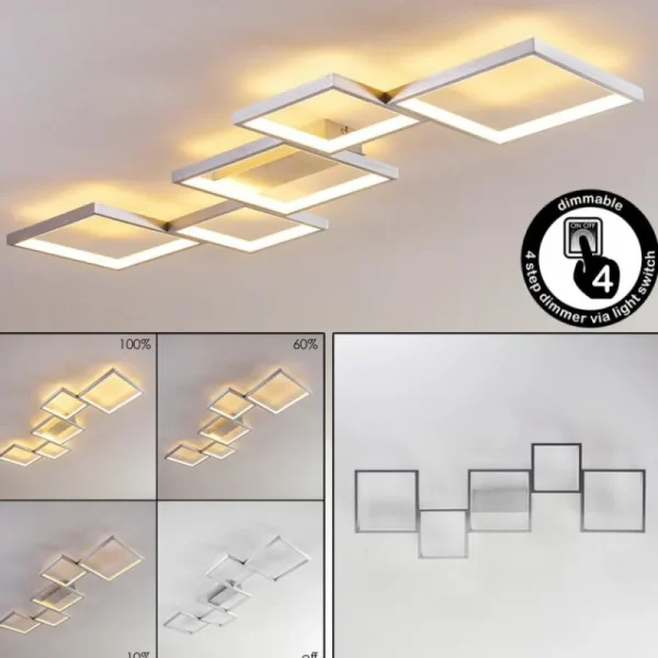 hofstein Plafonnier Bacolod LED Aluminium, 1 lumière* Lampes Modernes