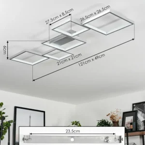 hofstein Plafonnier Bacolod LED Argenté, 1 lumière* Lampes Modernes