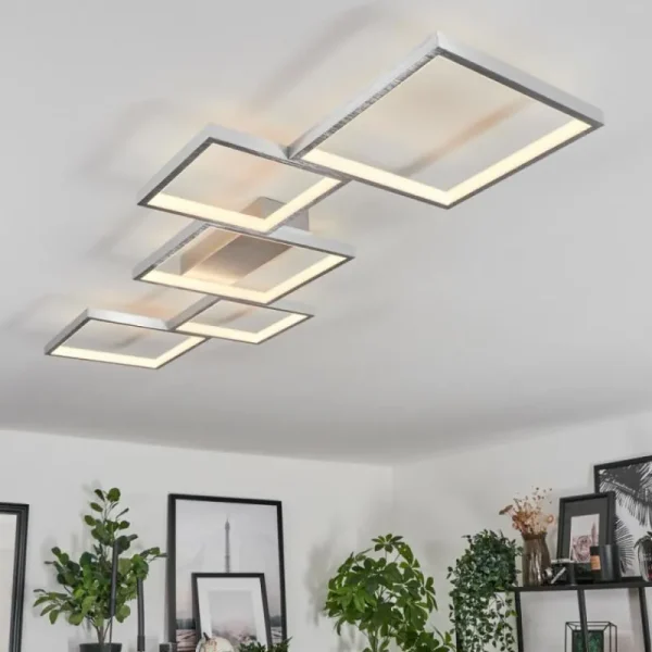 hofstein Plafonnier Bacolod LED Argenté, 1 lumière* Lampes Modernes