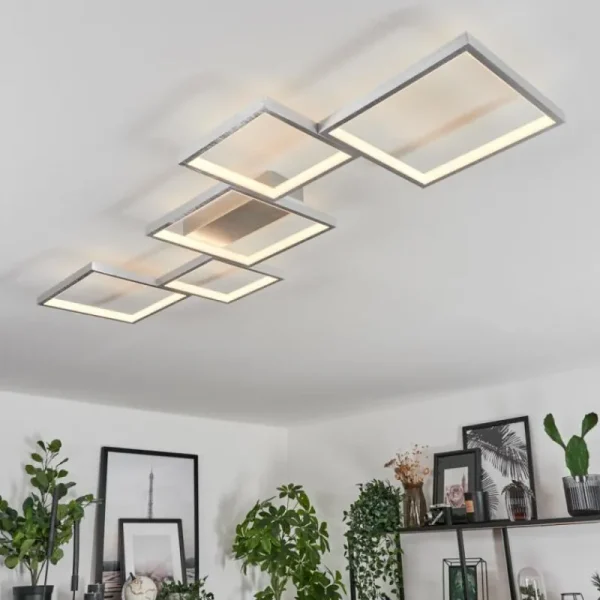 hofstein Plafonnier Bacolod LED Argenté, 1 lumière* Lampes Modernes