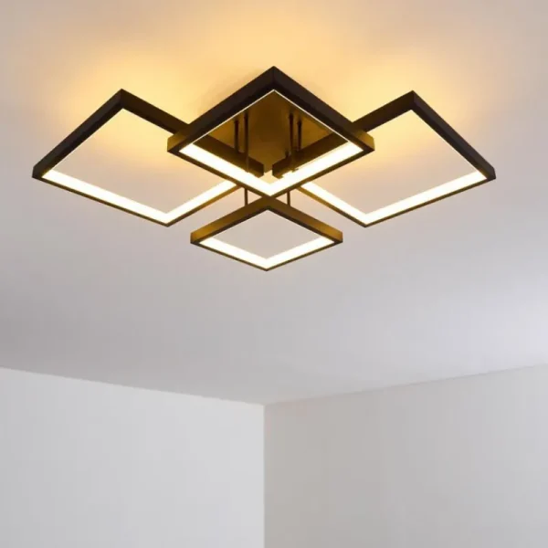 hofstein Plafonnier Bacolod LED Noir, 1 lumière* Lampes Modernes