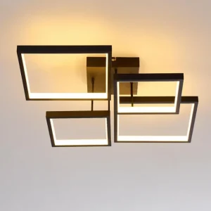 hofstein Plafonnier Bacolod LED Noir, 1 lumière* Lampes Modernes