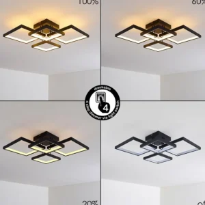 hofstein Plafonnier Bacolod LED Noir, 1 lumière* Lampes Modernes