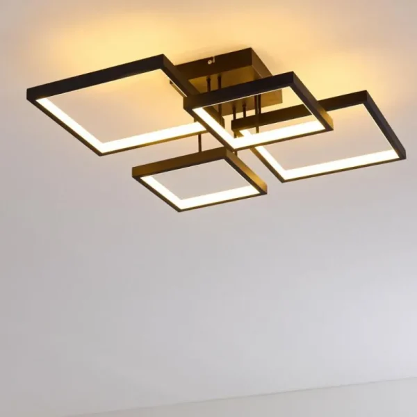 hofstein Plafonnier Bacolod LED Noir, 1 lumière* Lampes Modernes