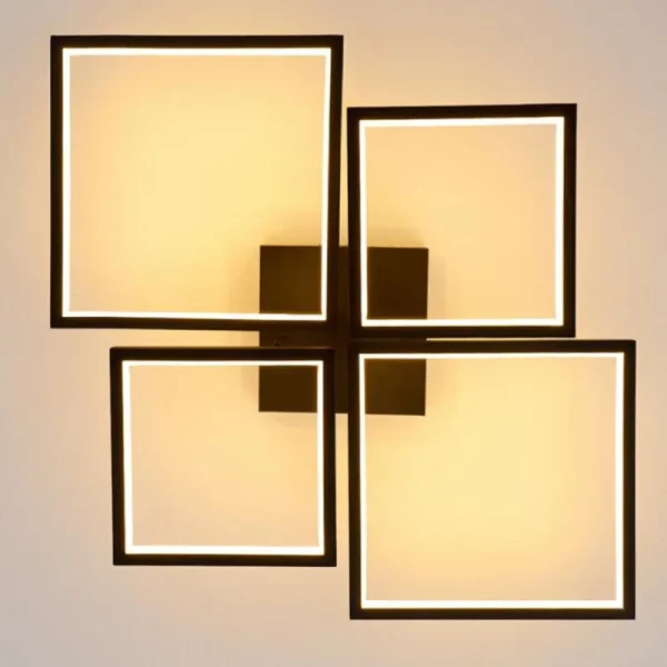 hofstein Plafonnier Bacolod LED Noir, 1 lumière* Lampes Modernes