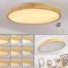 hofstein Plafonnier Bagaha LED Brun, Couleur bois, 1 lumière, Télécommandes* Lampes Modernes
