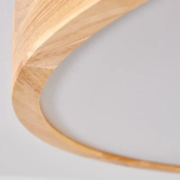 hofstein Plafonnier Bagaha LED Brun, Couleur bois, 1 lumière, Télécommandes* Lampes Modernes