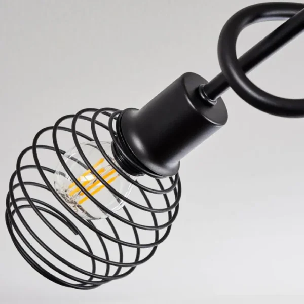 hofstein Plafonnier Ballis Écru, Noir, 3 lumières* Lampes Modernes