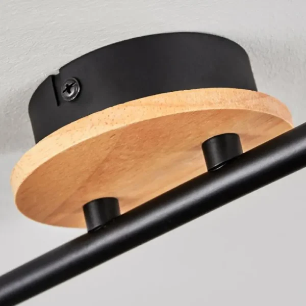 hofstein Plafonnier Ballis Écru, Noir, 2 lumières* Lampes Modernes