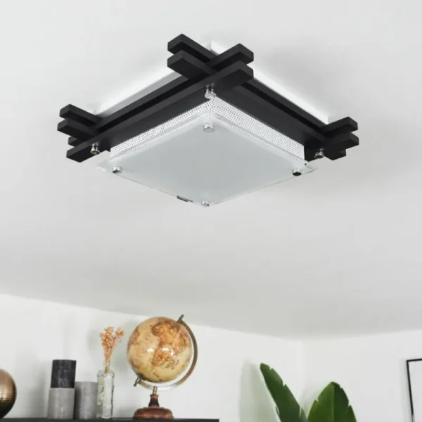 hofstein Plafonnier Balouta Noir, Blanc, 1 lumière* Lampes Modernes