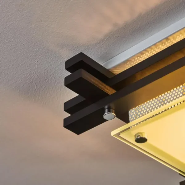 hofstein Plafonnier Balouta Noir, Blanc, 1 lumière* Lampes Modernes