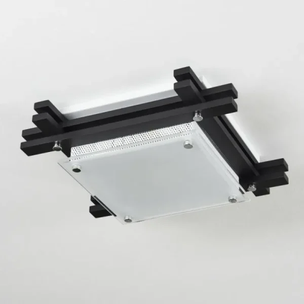 hofstein Plafonnier Balouta Noir, Blanc, 1 lumière* Lampes Modernes