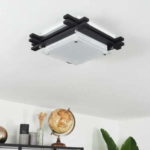 hofstein Plafonnier Balouta Noir, Blanc, 1 lumière* Lampes Modernes