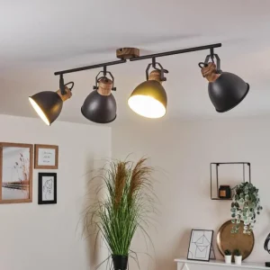 hofstein Plafonnier Banjul Brun, Noir, 4 lumières* Lampes Modernes