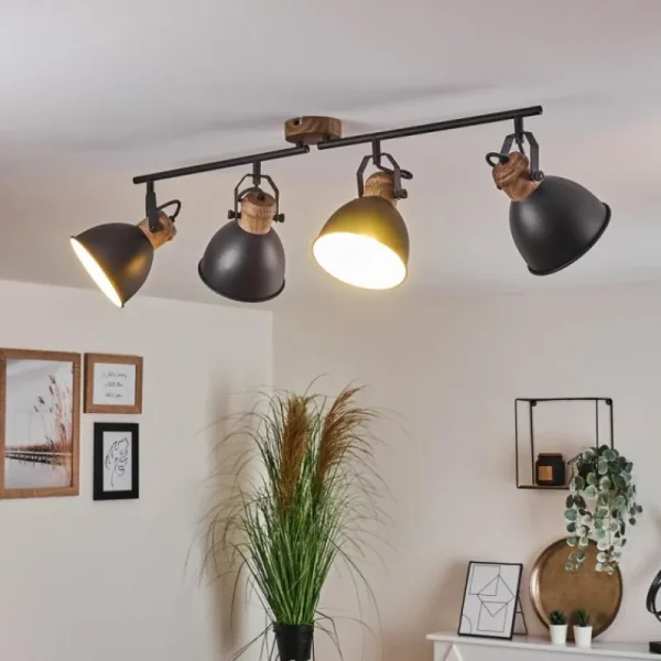hofstein Plafonnier Banjul Brun, Noir, 4 lumières* Lampes Modernes