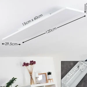 hofstein Plafonnier Bankura LED Blanc, 1 lumière, Télécommandes* Lampes Modernes