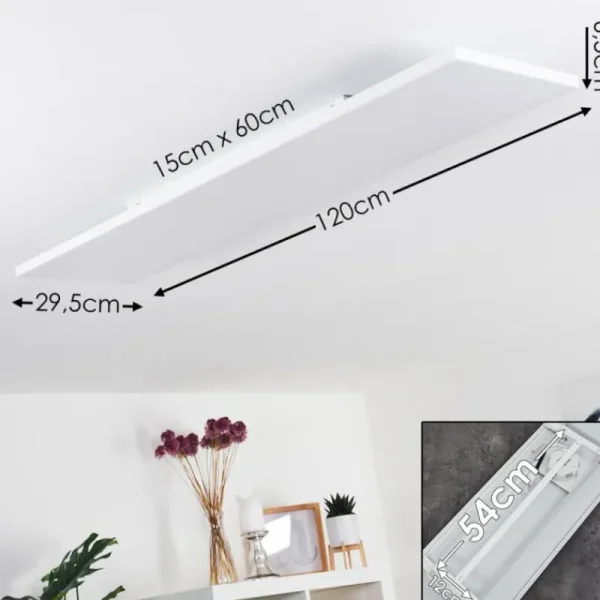 hofstein Plafonnier Bankura LED Blanc, 1 lumière, Télécommandes* Lampes Modernes