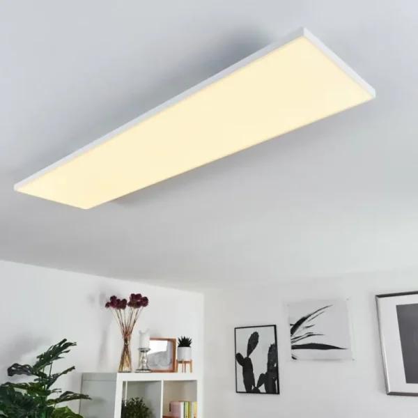 hofstein Plafonnier Bankura LED Blanc, 1 lumière, Télécommandes* Lampes Modernes