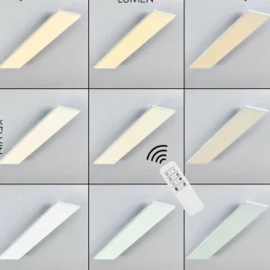 hofstein Plafonnier Bankura LED Blanc, 1 lumière, Télécommandes* Lampes Modernes