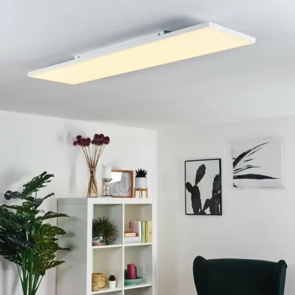 hofstein Plafonnier Bankura LED Blanc, 1 lumière, Télécommandes* Lampes Modernes