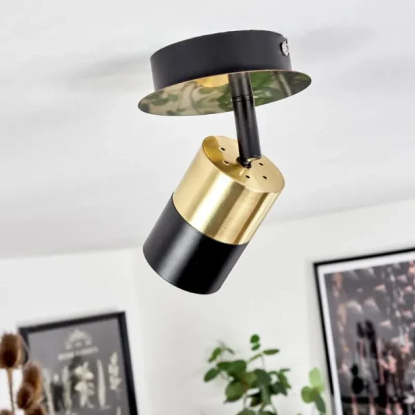 hofstein Plafonnier Barasat Laiton, Noir, 1 lumière* Lampes Modernes