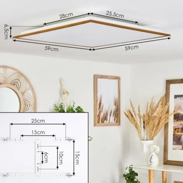 hofstein Plafonnier Barasat LED Blanc, 1 lumière* Lampes Modernes