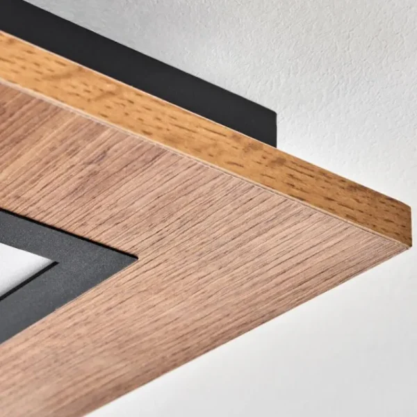 hofstein Plafonnier Bardhaman LED Chrome, Couleur bois, Noir, Blanc, 3 lumières* Lampes Modernes