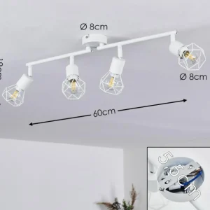 hofstein Plafonnier Baripada Blanc, 4 lumières* Lampes Modernes