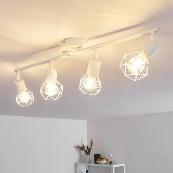 hofstein Plafonnier Baripada Blanc, 4 lumières* Lampes Modernes