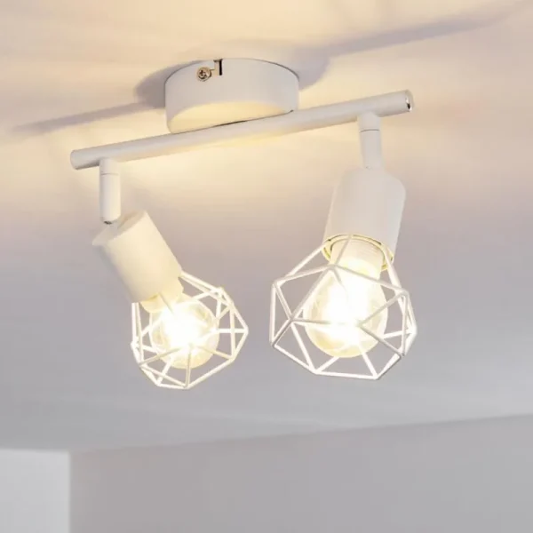 hofstein Plafonnier Baripada Blanc, 2 lumières* Lampes Modernes